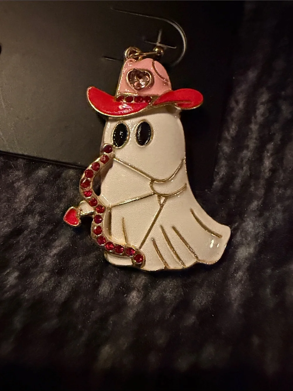 Torrid White Ghost Earrings with Red Cowboy Hat Accents With Bow And Arrow